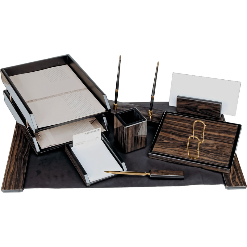 Изображение товара Набор настольный деревянный чёрное дерево (8 предметов)