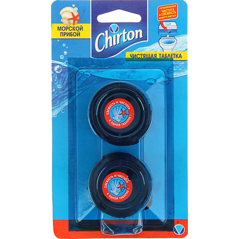 Изображение товара Таблетки для сливного бачка Chirton Морской 2 шт по 50 г гигиена чистота