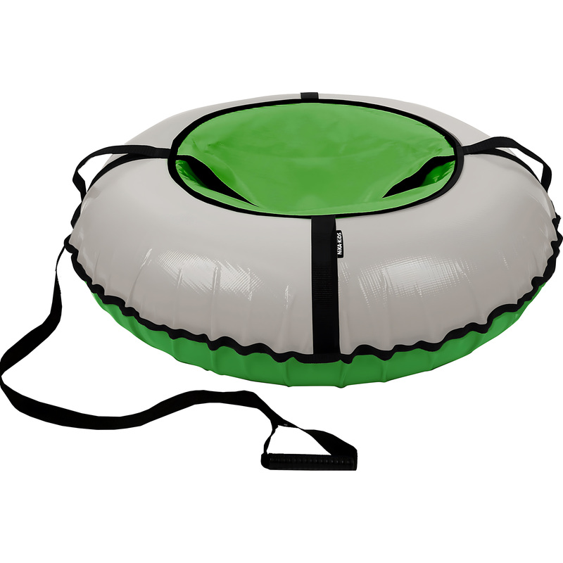 Изображение товара Тюбинг Nika диаметр 90 см серебристый и зеленый для зимних и летних развлечений