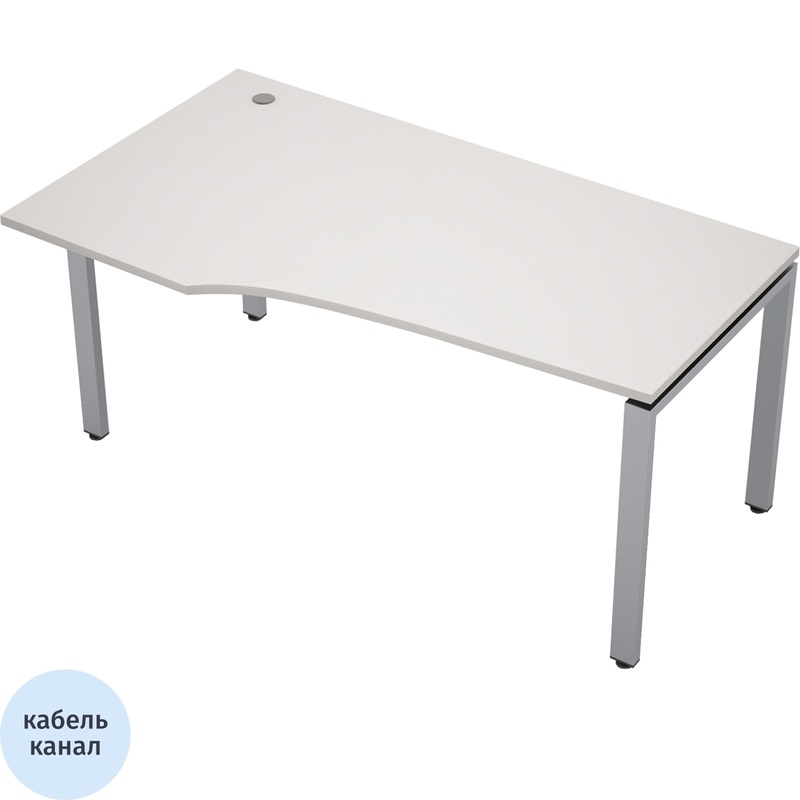 Изображение товара Стол эргономичный Avance 6М.620 левый белый/алюминий матовый