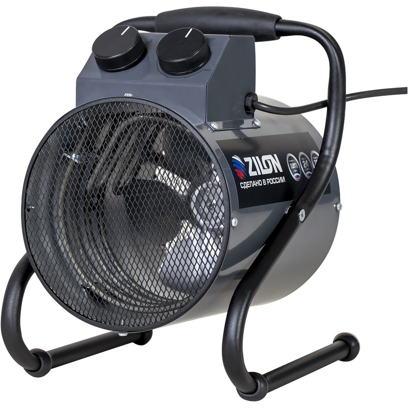 Изображение товара Пушка тепловая Zilon мини С ZTV-2C N1 электрическая для обогрева помещений