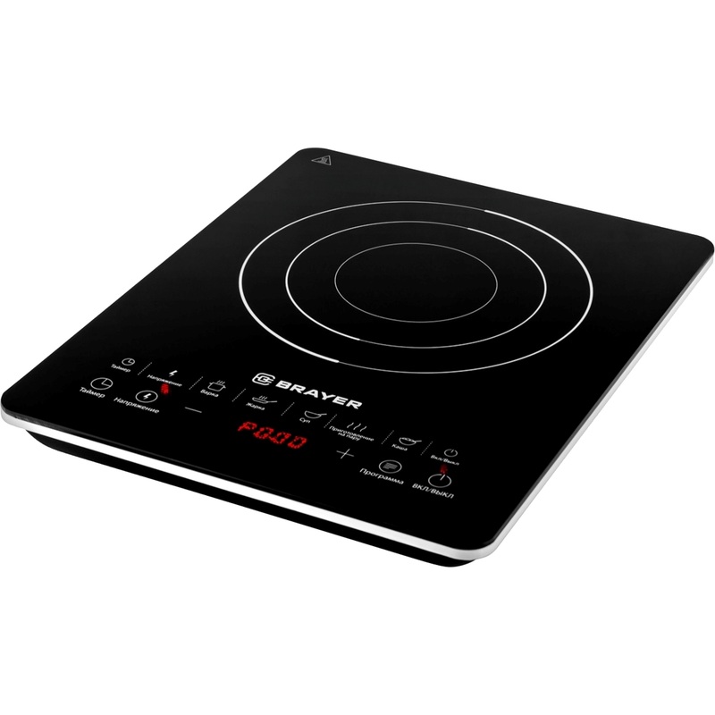 Изображение товара Индукционная плита Brayer BR2800 1 конфорка стеклокерамика чёрная