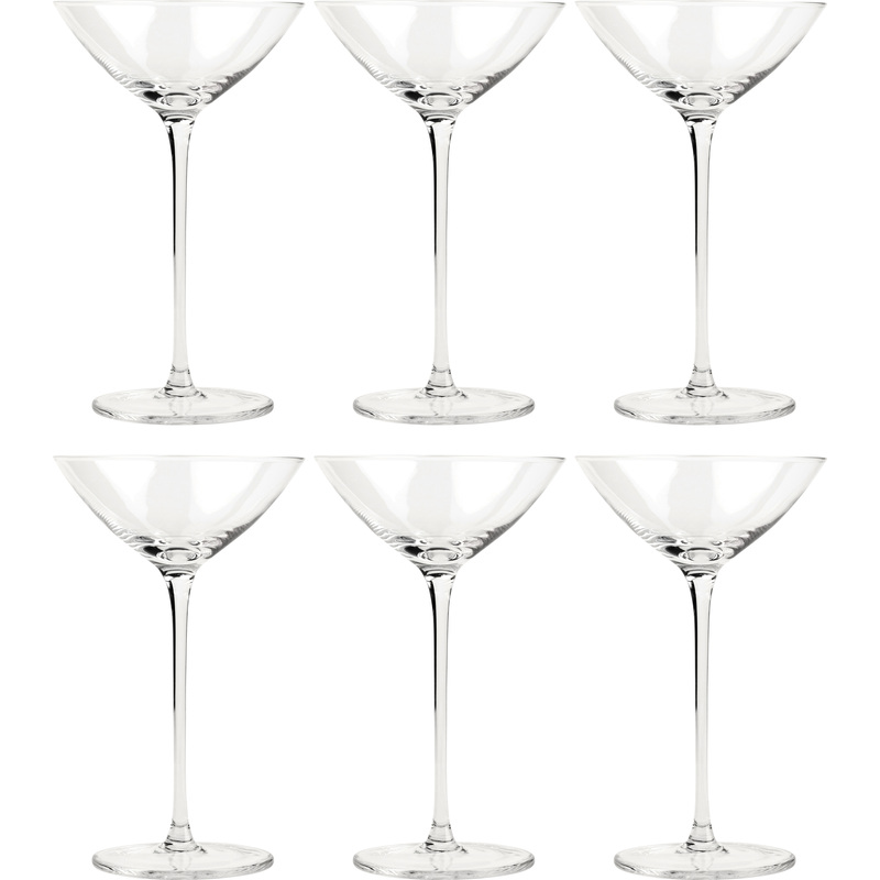 Изображение товара Набор бокалов для мартини MGline 160 мл 6 штук Прозрачное хрустальное стекло