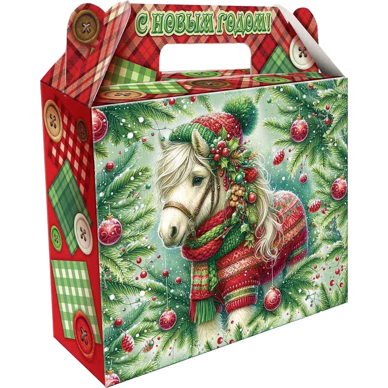 Изображение товара Новогодний сладкий подарок Азбука Праздника Конь Морозик 700 г