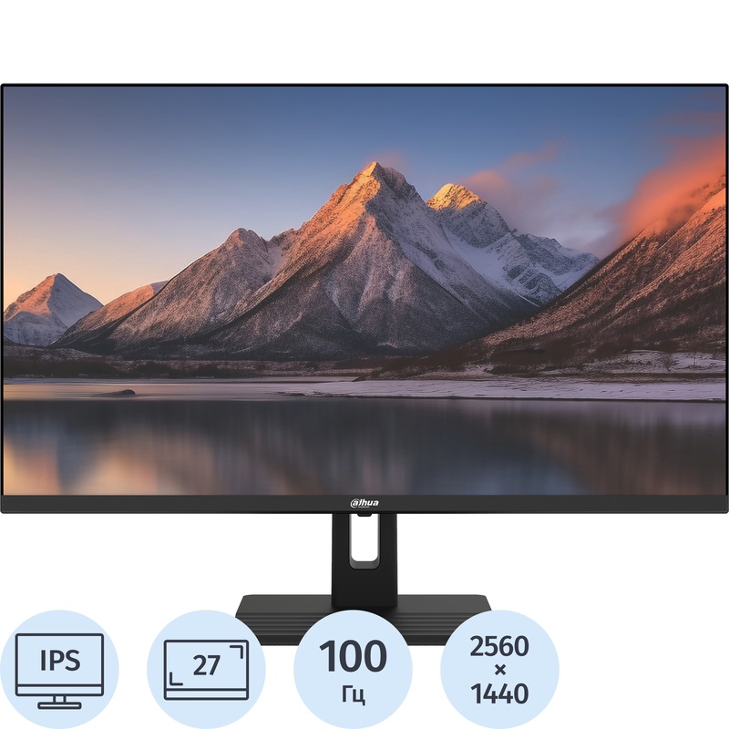 Изображение товара Монитор Dahua DHI-LM27-C301B 27" IPS 2560x1440 100 Гц Изображение товара Монитор Dahua DHI-LM27-C301B 27" IPS 2560x1440 100 Гц