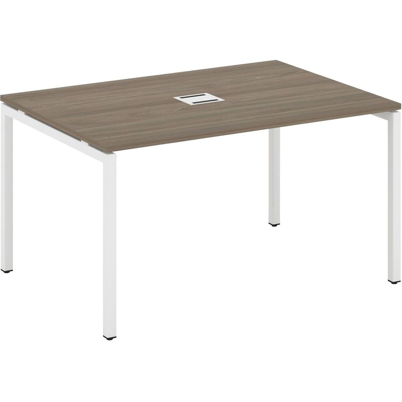 Изображение товара Стол для переговоров SN-4P.SPRG-001 в цвете вяз благородный/белый