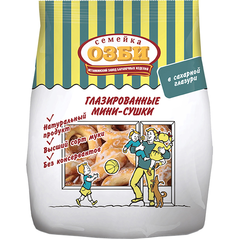 Изображение товара Мини-сушки Семейка ОЗБИ глазированные 150 г вкусные хрустящие без консервантов