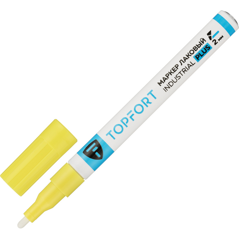Изображение товара Маркер промышленный лаковый TOPFORT Industrial Plus для агрессивной среды жёлтый 1-2 мм (2096986)