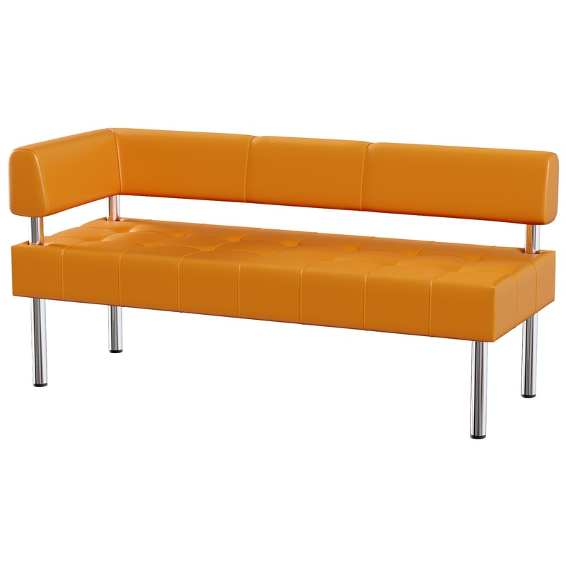 Изображение товара Модуль диван прямой Business Bu3-1R трехместный правый оранжевый (искусственная кожа)