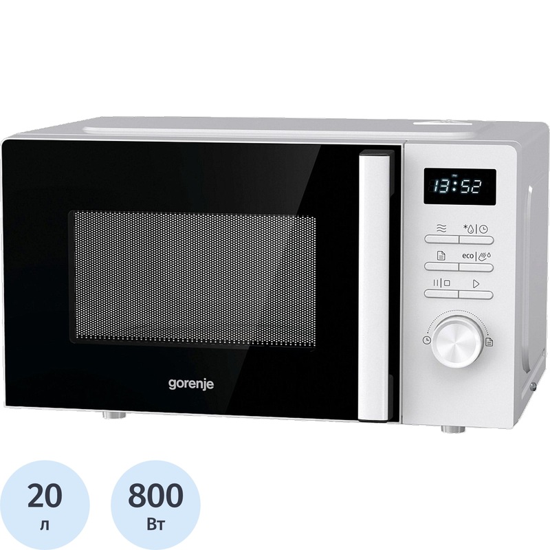 Изображение товара Микроволновая печь Gorenje MO20A3WH 20 л, 800 Вт, белая