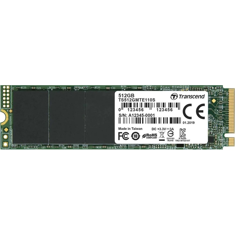 Изображение товара SSD накопитель Transcend MTE110S 512 ГБ NVMe PCI-E M.2 2280