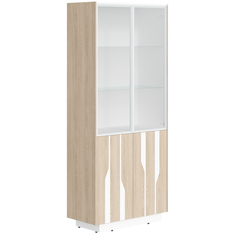 Изображение товара Шкаф для документов Line (дуб светлый/белый премиум, 900х430х2100 мм, СФ-574305)