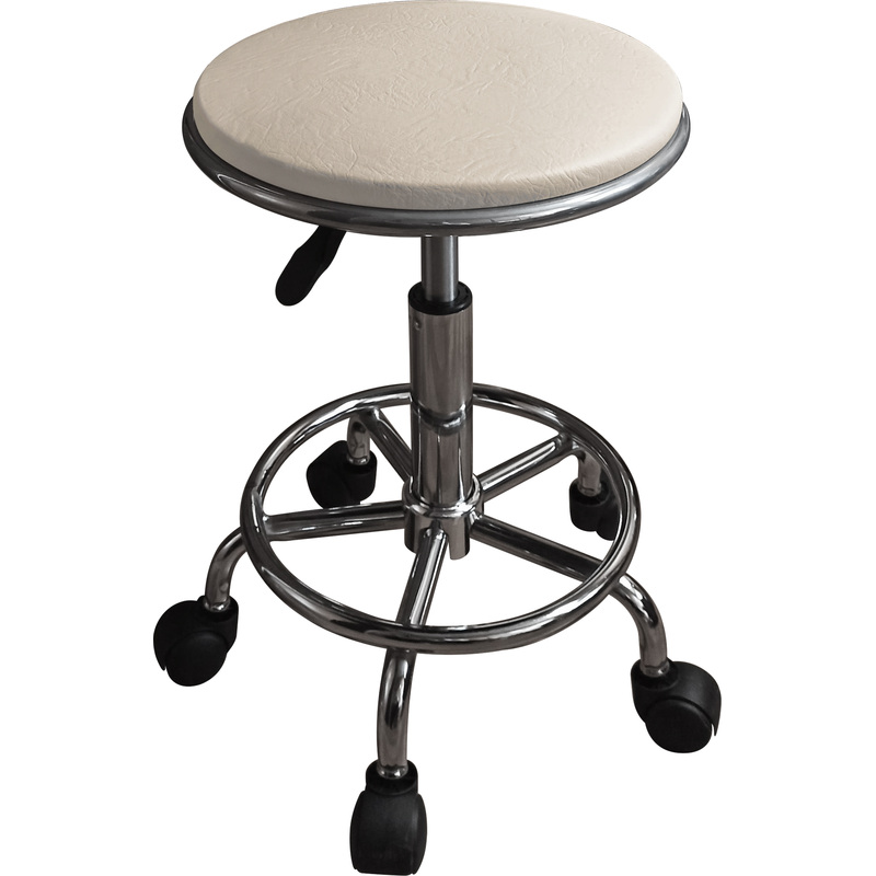 Изображение товара Лабораторный табурет М95-01 слоновая кость с газлифтом и подставкой для ног