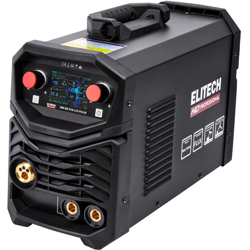 Изображение товара Сварочный инвертор Elitech HD WM 200 SYN LCD Pulse (204473)