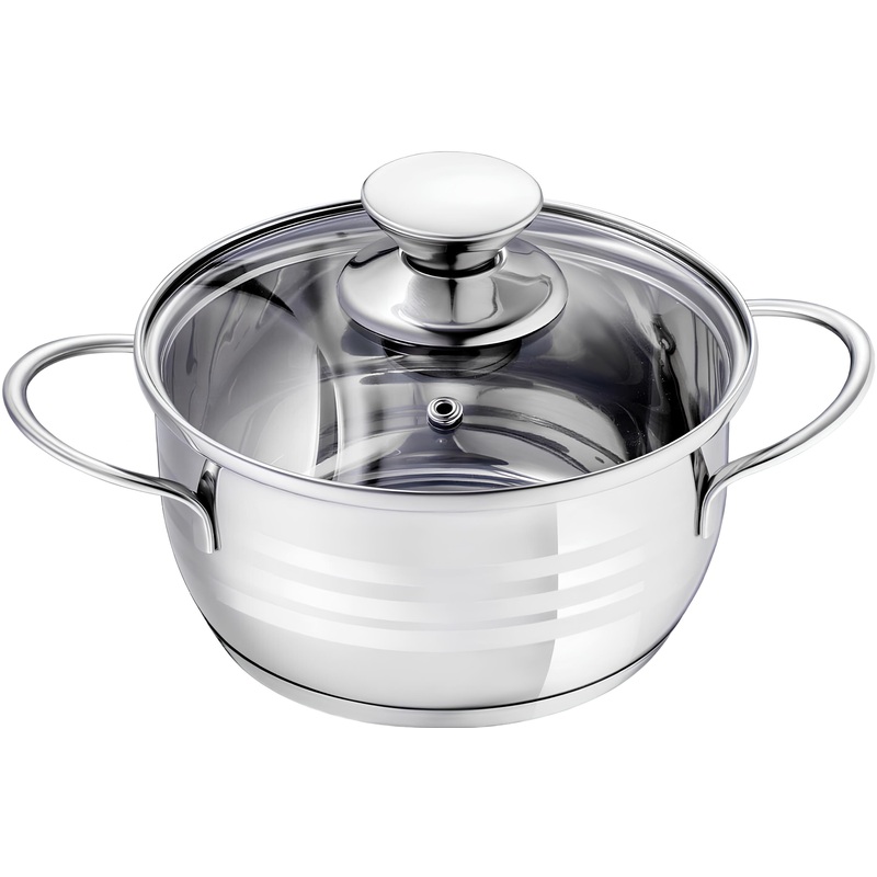 Изображение товара Кастрюля Regent inox Linea Bimbo vitro 1.5 л нержавеющая сталь с крышкой