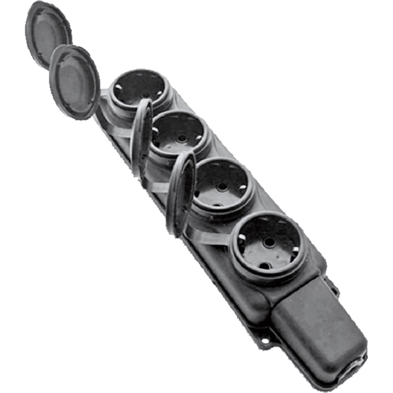 Изображение товара Розетка кабельная Свет РП 16-432 открытого монтажа черная (EV0303-0013)