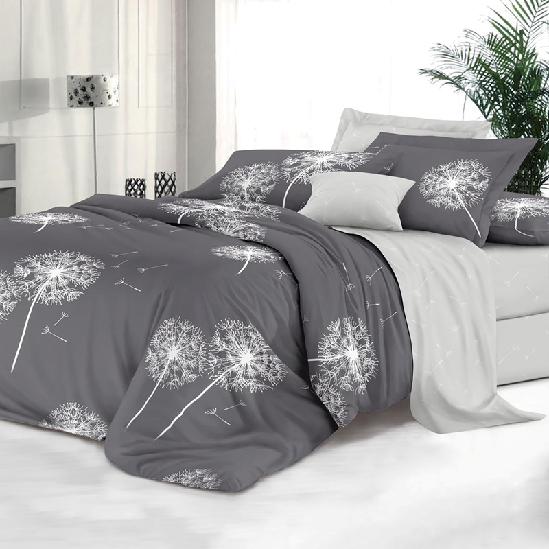 Изображение товара Комплект постельного белья Эльф Sateen De Luxe 2-спальный с европростынёй