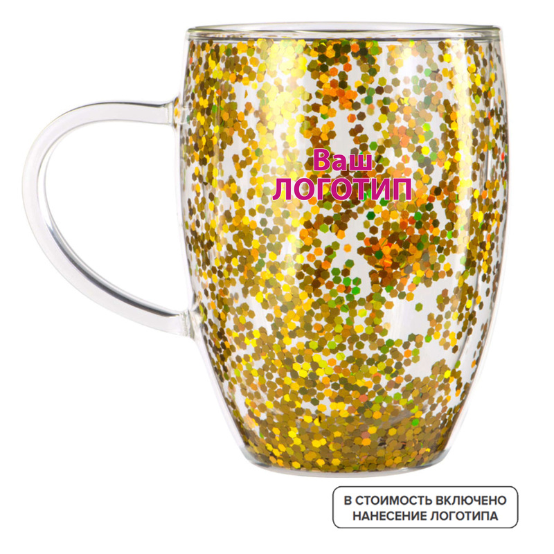 Изображение товара Кружка Festival стекло 360 мл с индивидуальной одноцветной печатью (40 штук в упаковке)