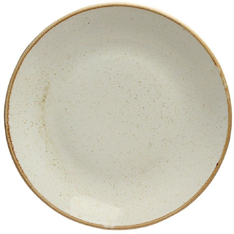 Изображение товара Набор фарфоровых безбортовых тарелок Porland Seasons 18 см 6 шт бежевых