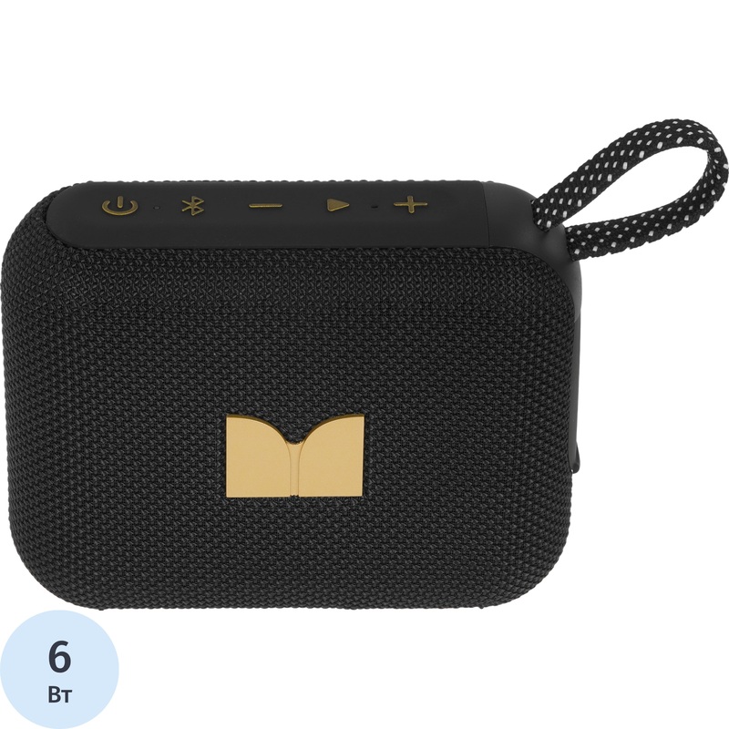 Изображение товара Портативная Bluetooth колонка Monster Cube 1 чёрная водостойкая 6 Вт