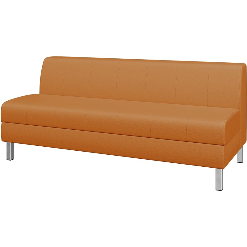 Изображение товара Модуль диван прямой Flagman трехместный оранжевый из искусственной кожи