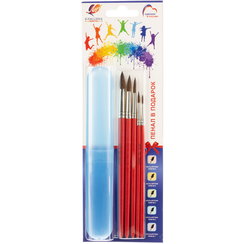 Изображение товара Набор кистей Луч Классика из натурального волоса пони дерево