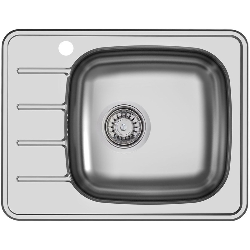 Изображение товара Врезная кухонная мойка Ukinox Гранд правая 600х480 мм из нержавейки
