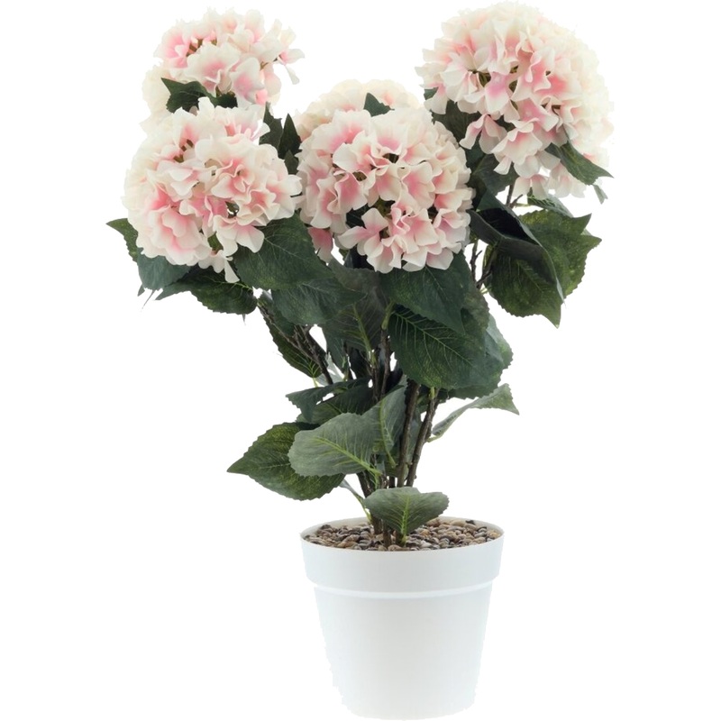 Изображение товара Композиция из искусственных цветов гортензия 68 см в горшке стильное украшение интерьера