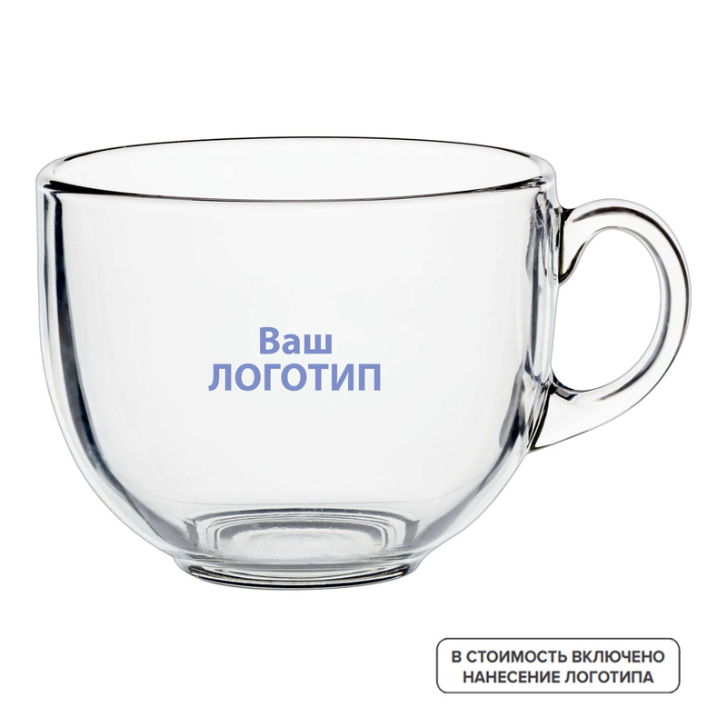 Изображение товара Кружка King Size стекло 500 мл с индивидуальной печатью
