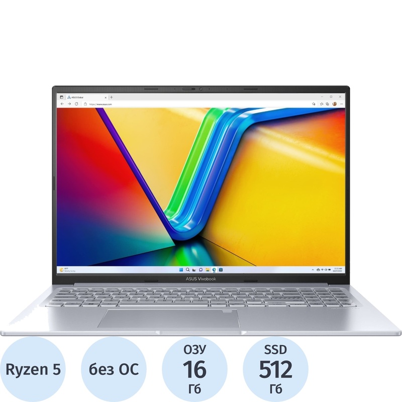 Изображение товара Ноутбук Asus VivoBook 16X M3604YA-MB240 16 дюймов AMD Ryzen 5 7430U 16 ГБ SSD 512 ГБ