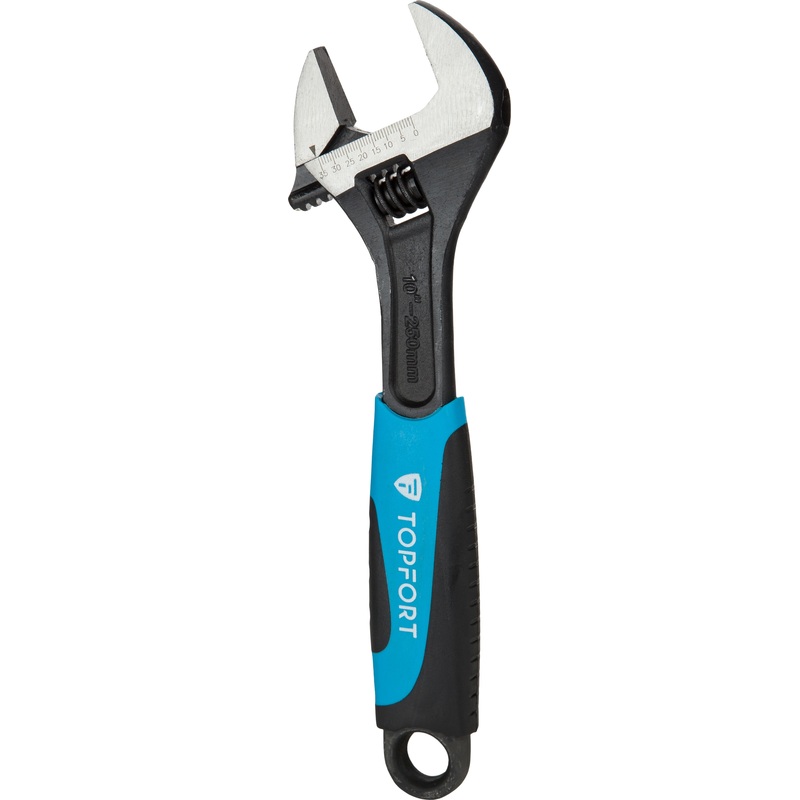 Изображение товара Разводной ключ TOPFORT 250 мм из CrV с измерительной шкалой