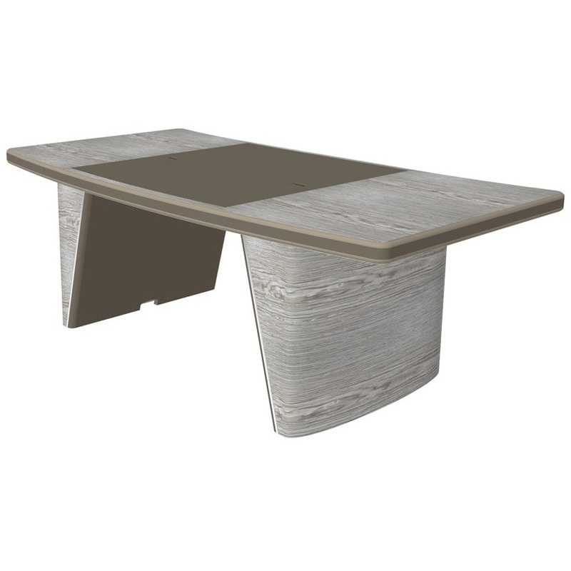 Изображение товара Стол руководителя письменный New.Tone Nt-210 дуб серебристый/стоун современный офисный