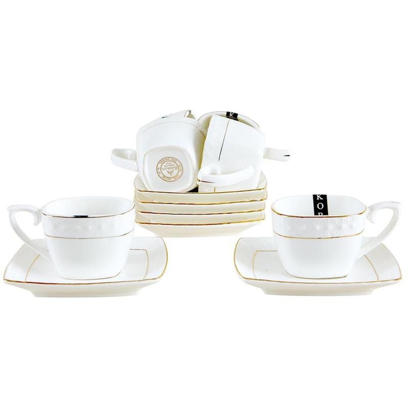 Изображение товара Korall Снежная Королева кофейный набор на 6 персон фарфор 12 предметов