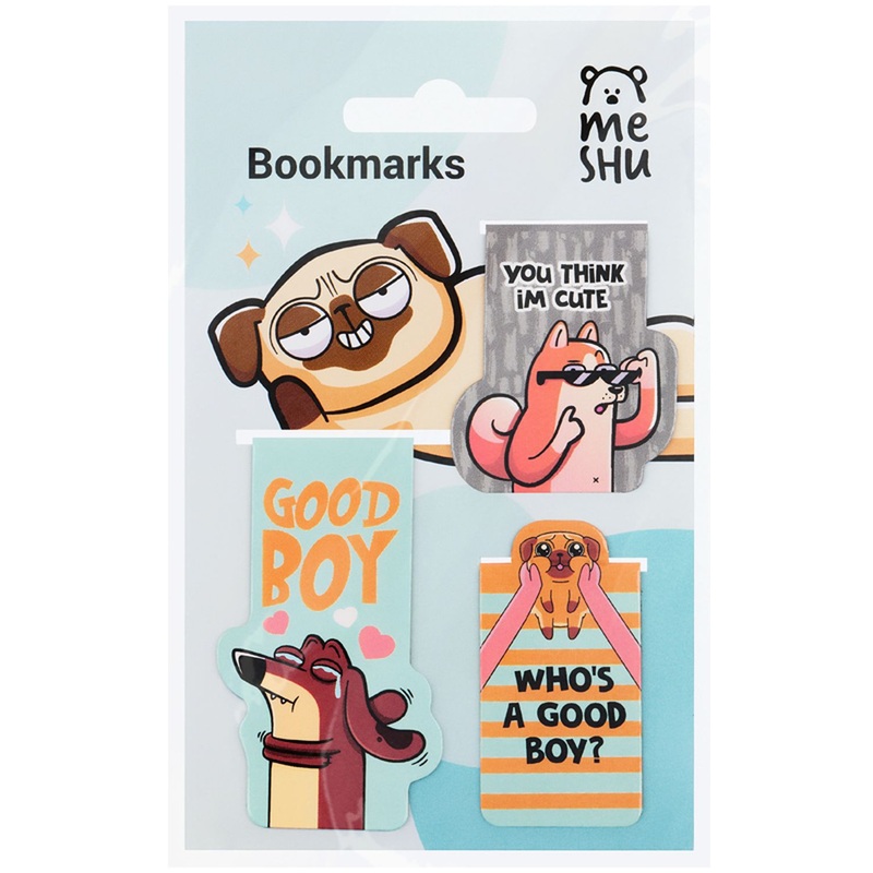 Изображение товара Закладки для книг магнитные Meshu Good boy (3 штуки в упаковке)