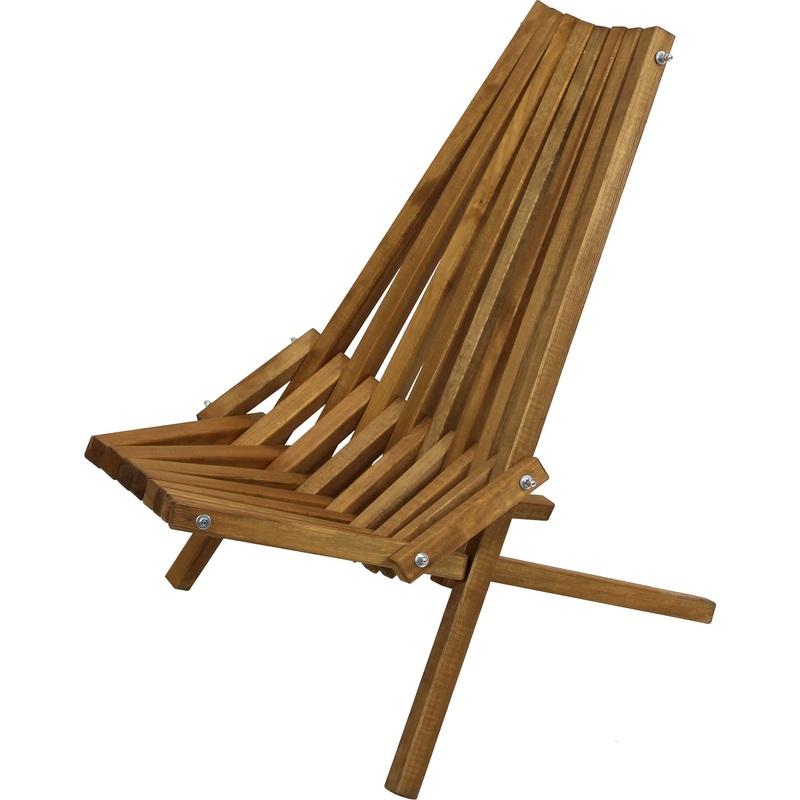 Изображение товара Кресло-шезлонг Кентукки натуральное 580x840x920 мм из массива дерева