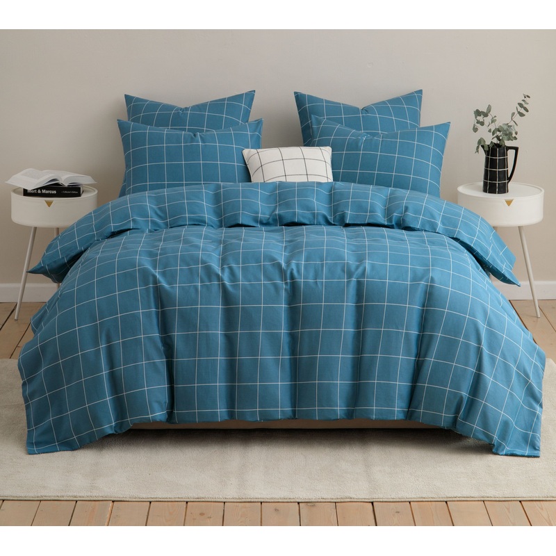 Изображение товара Комплект постельного белья Guten Morgen Classic blue 1.5-спальное бязь 70x70 см