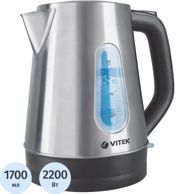 Изображение товара Чайник электрический Vitek VT-7038 серебристый