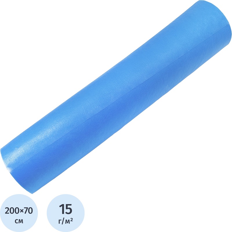 Изображение товара Одноразовые простыни Sense голубые 200x70 см 400 штук в рулоне