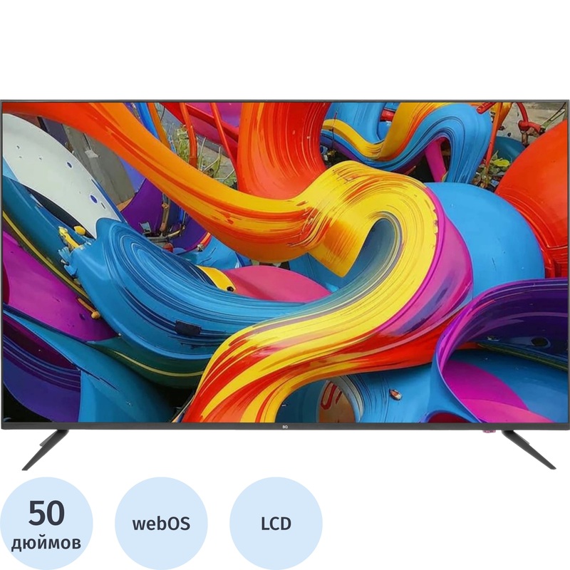 Изображение товара Телевизор 50 дюймов BQ 50FSU40B 25910 Ultra HD 4K с Smart TV Wi-Fi Bluetooth