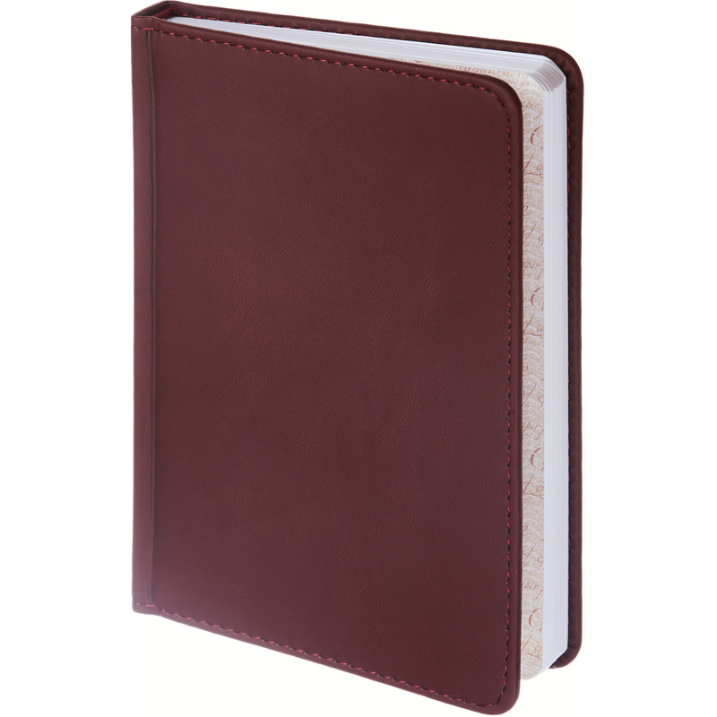 Изображение товара Ежедневник Attache Velvet A6+ 136 листов бордовый с персонализацией