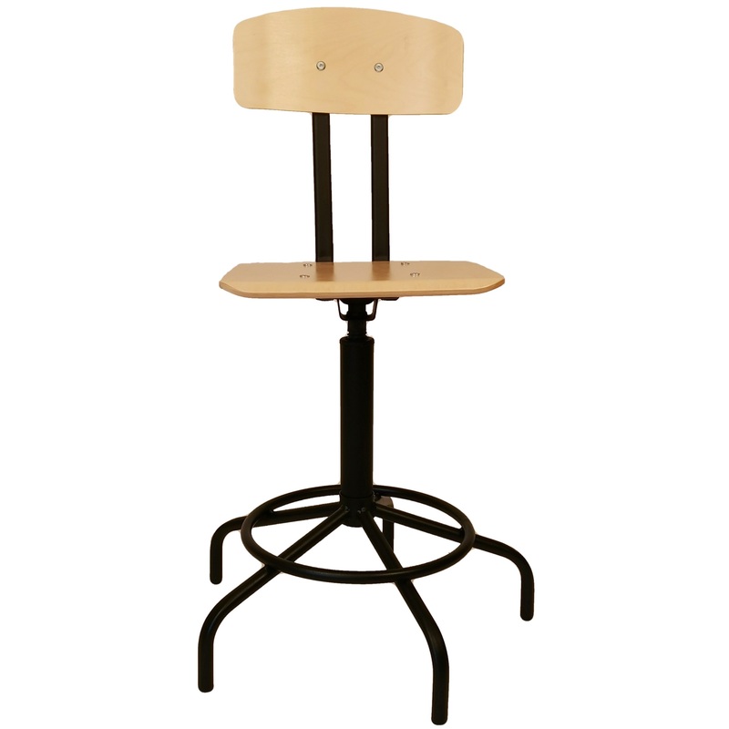 Изображение товара Лабораторный стул РС 01.00.67 ЛФ высота 530-720 мм регулируемый с посадкой и ногами