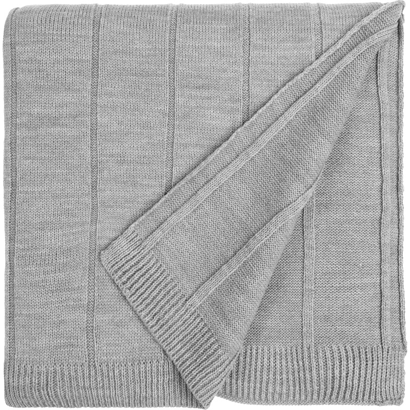 Изображение товара Плед акриловый 110x170 см светло-серый Teplo Bambolay уютное домашнее одеяло