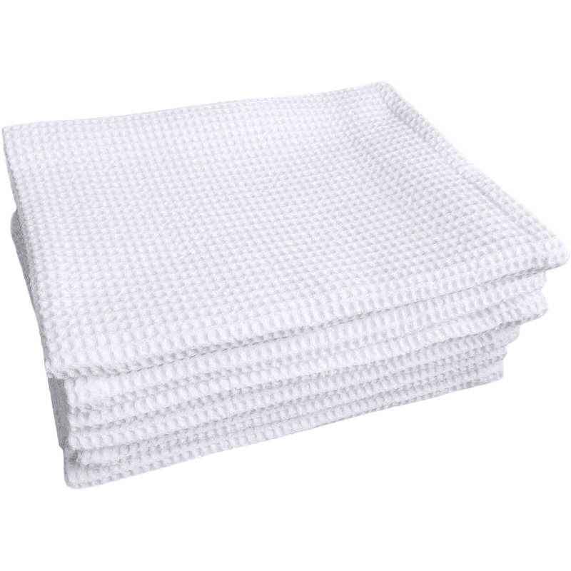 Изображение товара Вафельное полотенце 80x140 см 160 г/м2 белое 10 штук в упаковке