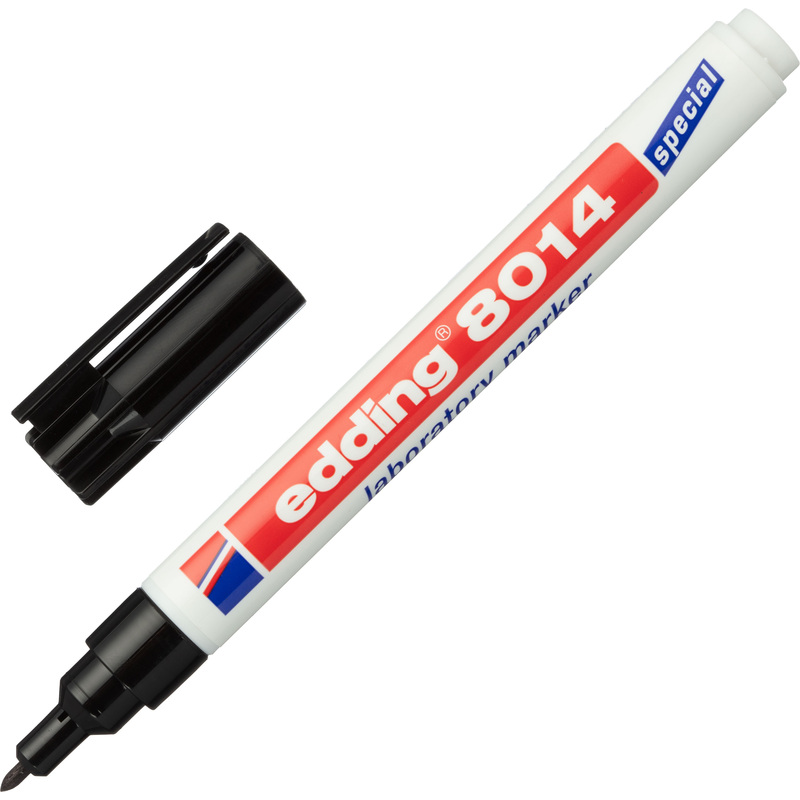 Изображение товара Промышленный перманентный маркер Edding E-8014/1 для лабораторий черный 1мм