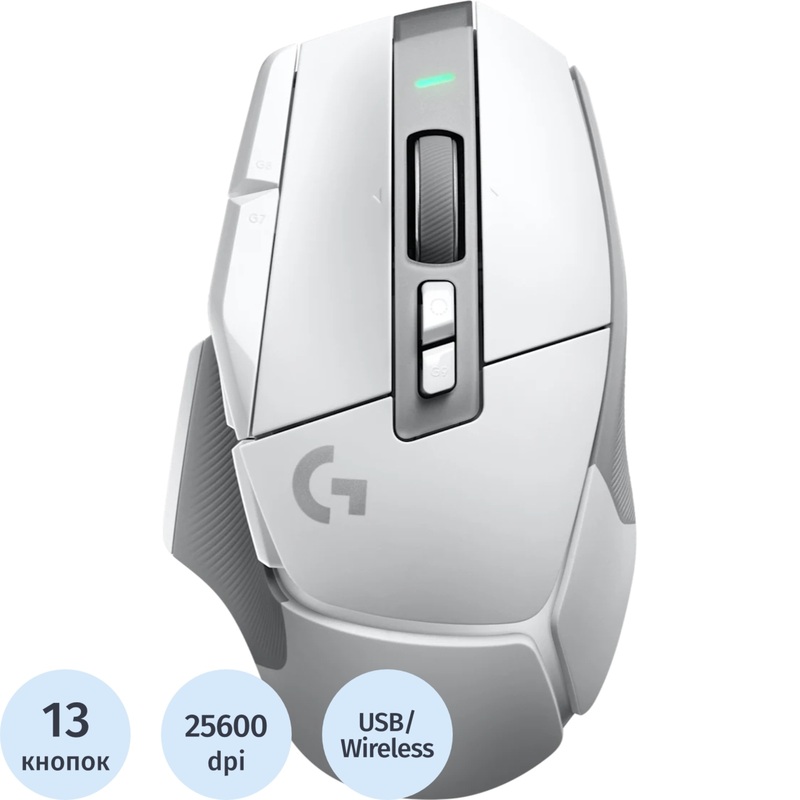 Изображение товара Беспроводная оптическая мышь Logitech G502X Lightspeed белая 25600 dpi
