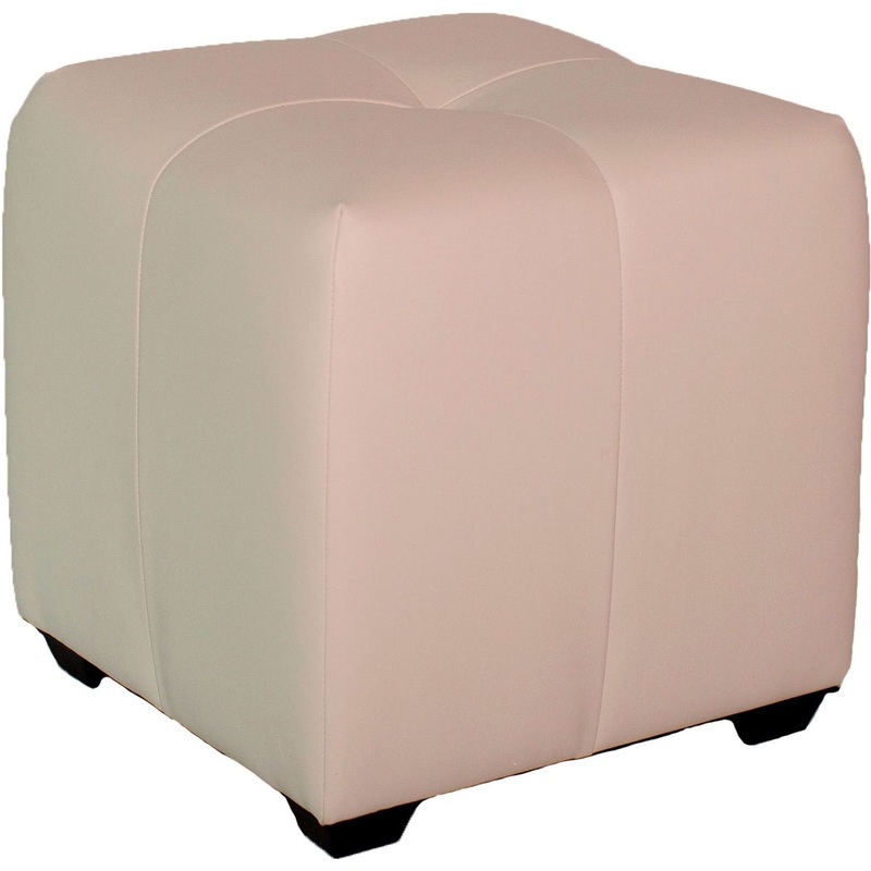 Изображение товара Пуф Николь белый из искусственной кожи 400x400x400 мм, Россия