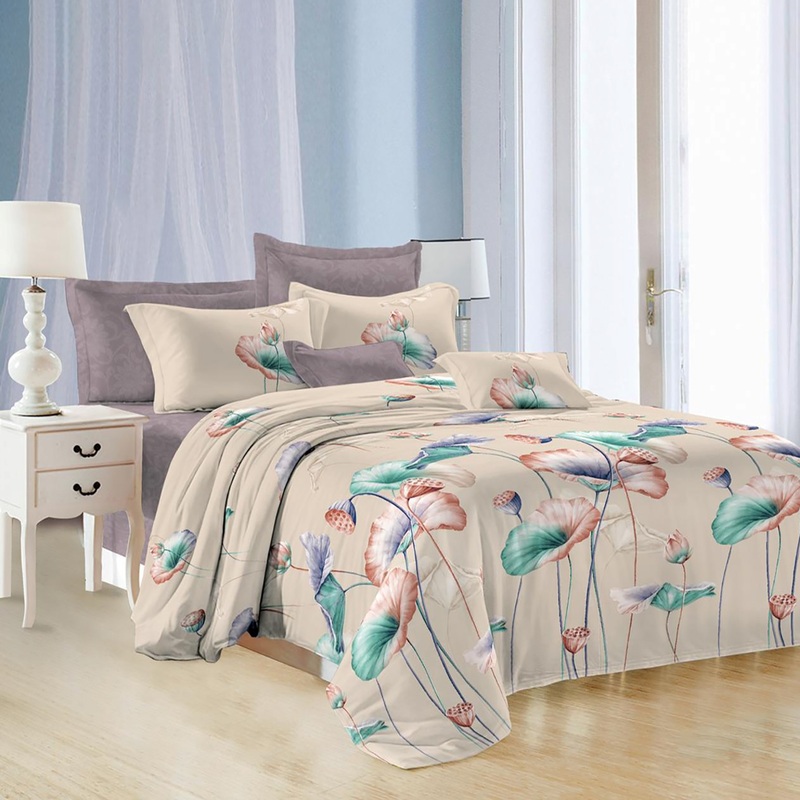 Изображение товара Комплект постельного белья Эльф Satin Collection Элит 1.5-спальный микросатин 70x70 см бежевый