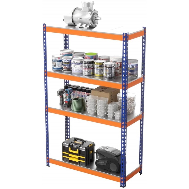 Изображение товара Металлический оцинкованный стеллаж ГТС Профи-Т 4 полки, 1240х655х2000 мм