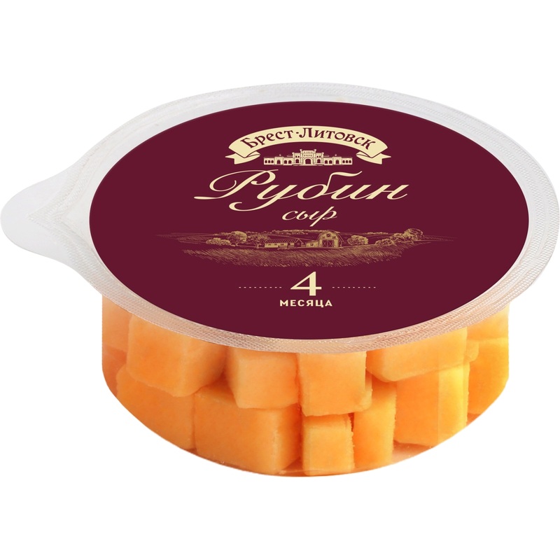 Изображение товара Сыр полутвёрдый Брест-Литовск Рубин 50% 150 г
