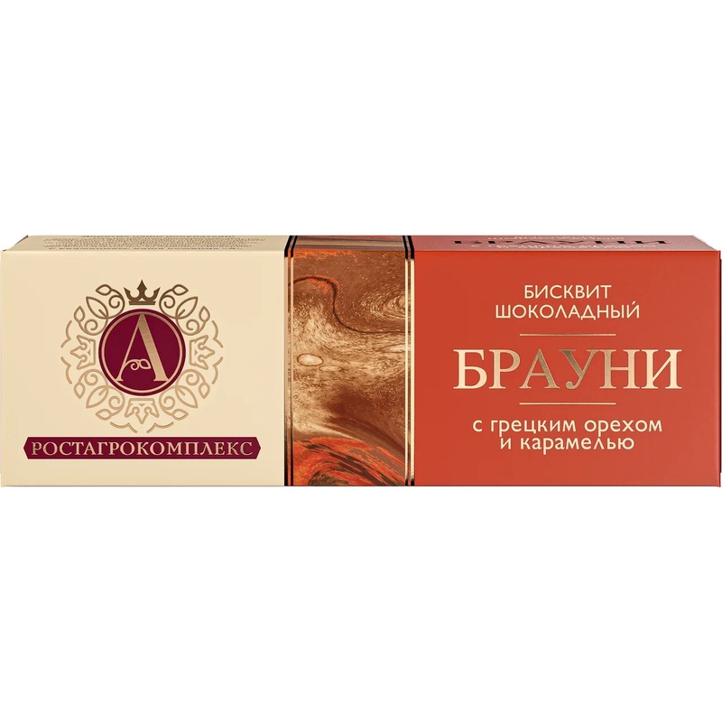 Изображение товара Десерт Брауни с грецким орехом и карамелью 40 г АРостАгроКомплекс